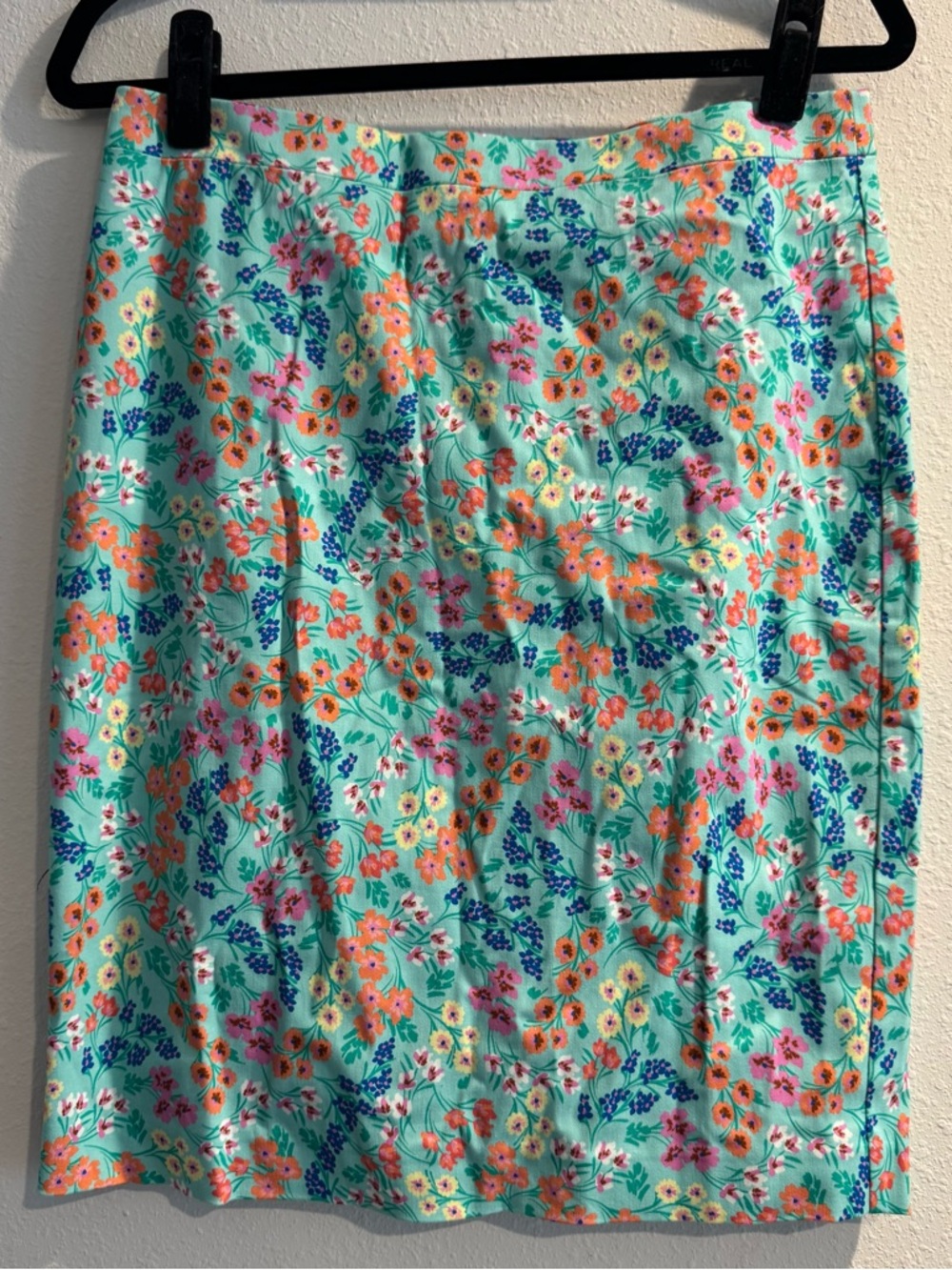 J. Crew Skirt Women’s 8 Multicolor Blue Pencil Floral Lined Cotton NWT